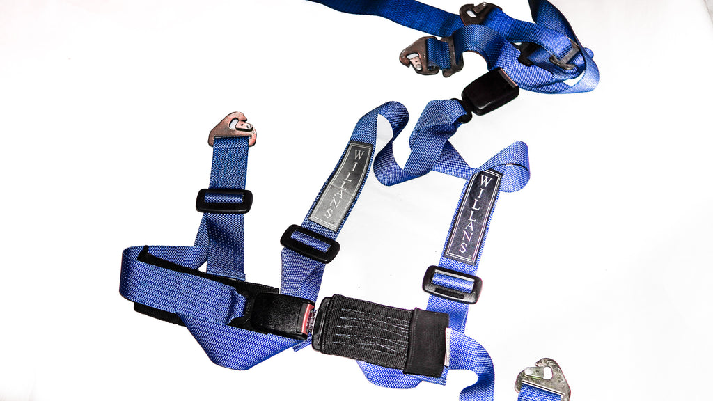WILLANS BLUE 4-POINT SEAT BELTS