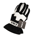 FET RACING GLOVES BLACK/WHITE L