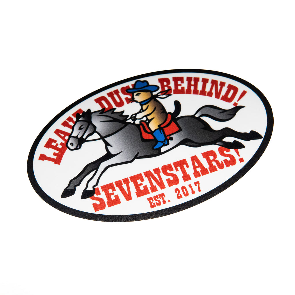 LEAVE DUST BEHIND SEVENSTARS STICKER