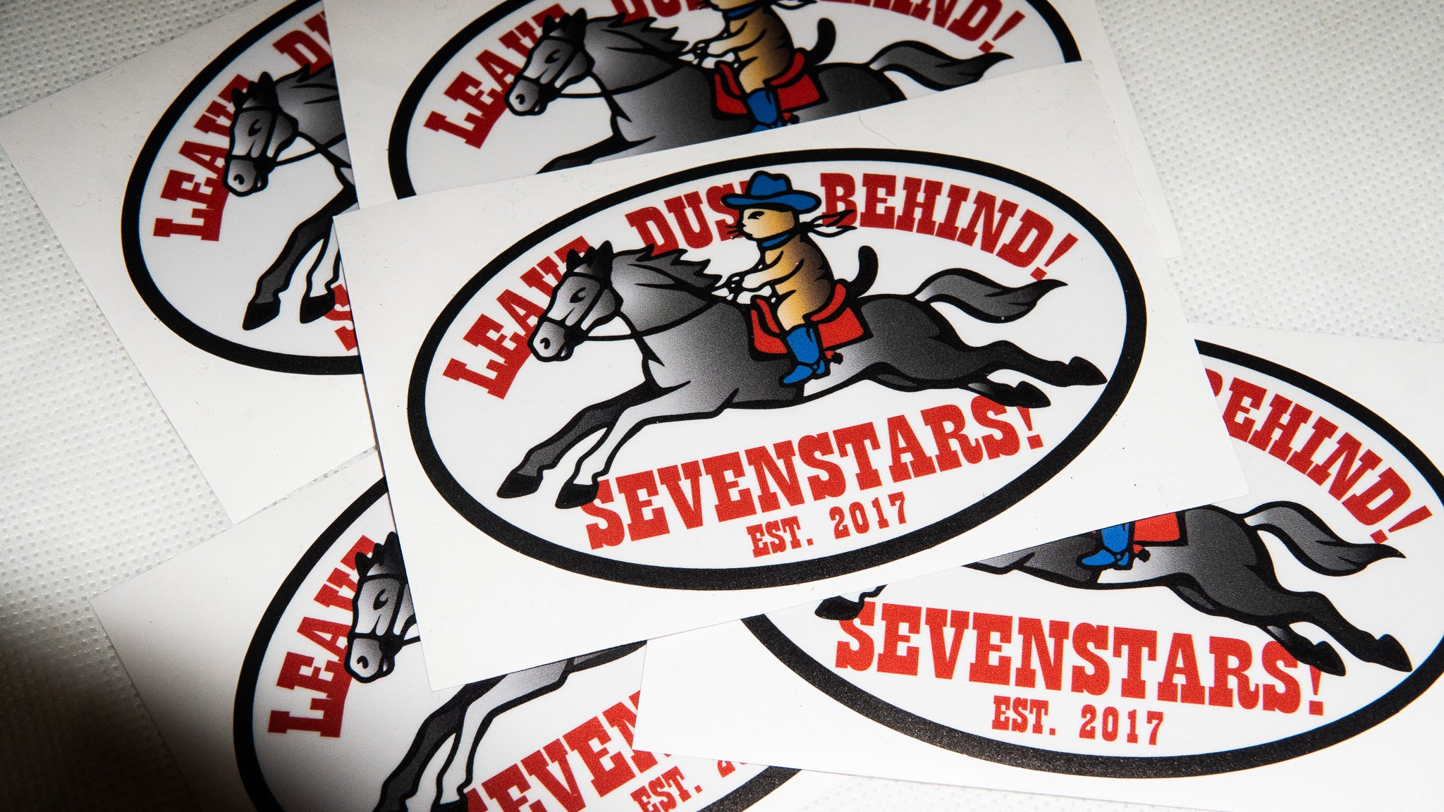 LEAVE DUST BEHIND SEVENSTARS STICKER
